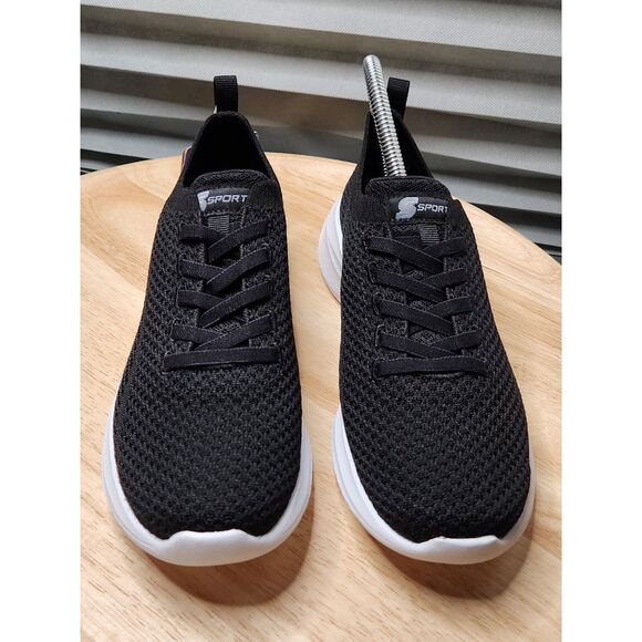 S Sport by Skechers Women’s Size 7 Black Memory Foam Slip-On Sneakers - Picture 4 of 6